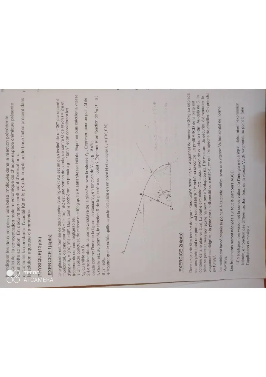 Page 4 — Épreuve de physique chimie de LSNB