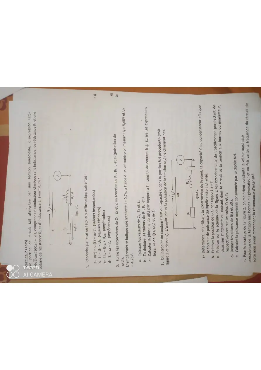 Page 16 — Épreuve de physique chimie de LSNB