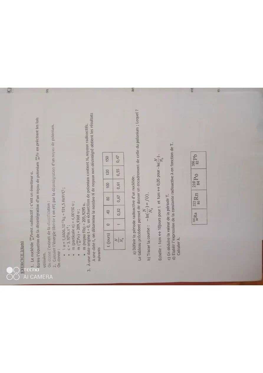 Page 18 — Épreuve de physique chimie de LSNB