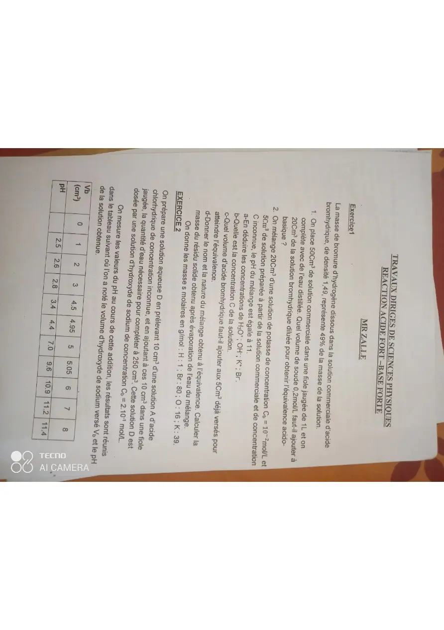 Page 23 — Épreuve de physique chimie de LSNB