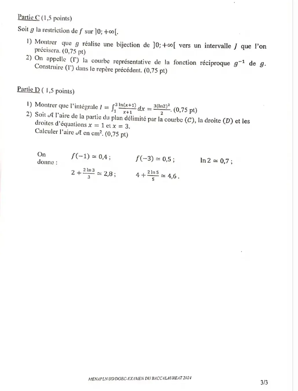 Page 3 — BAC D 2nd tour