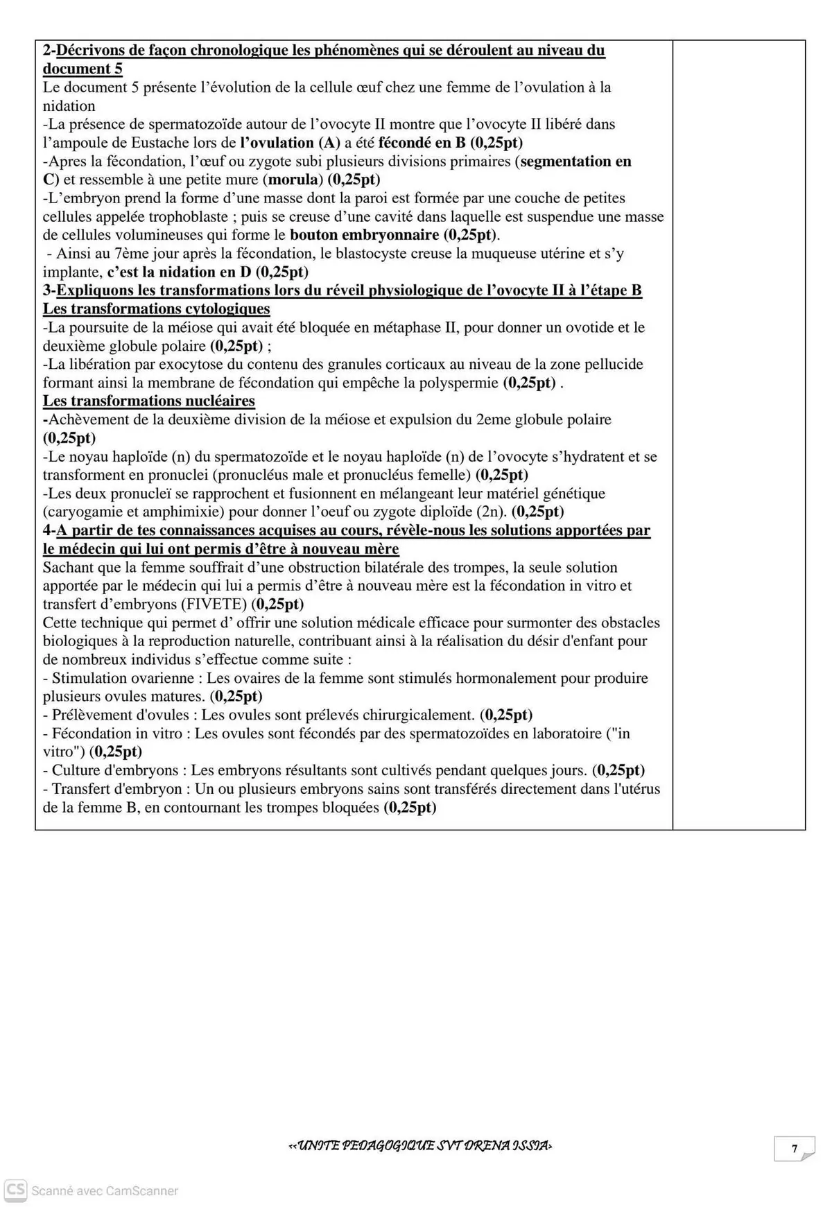 Page 3 — Corrigé SVT CI