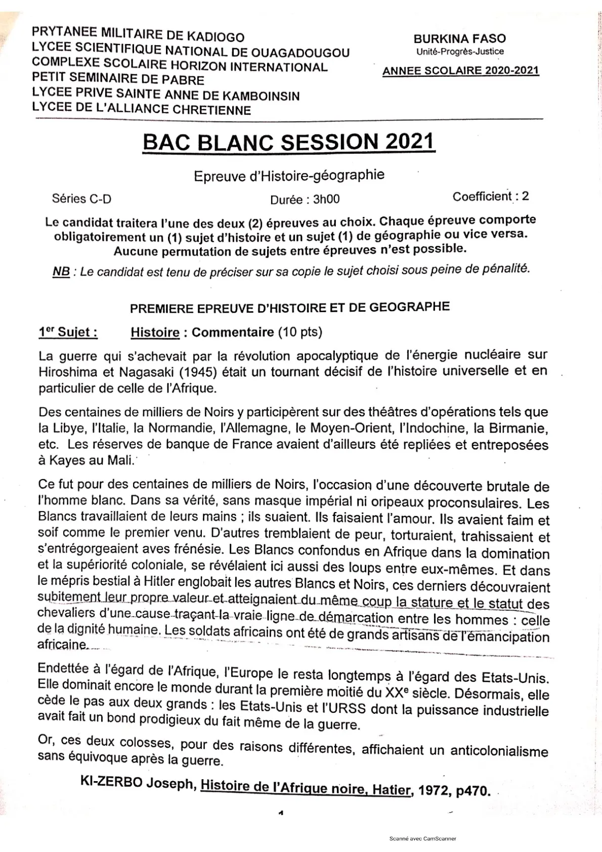 Page 4 — Bac blanc PMK 