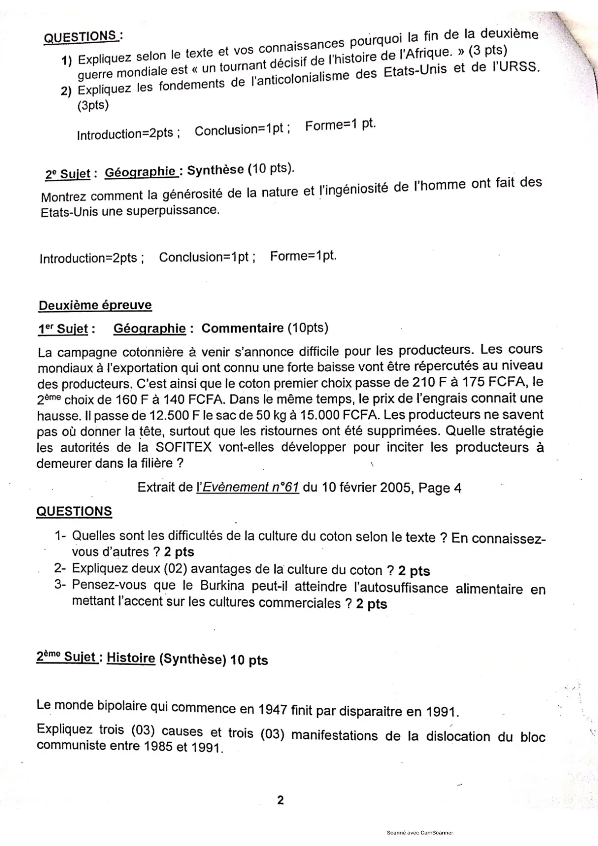 Page 5 — Bac blanc PMK 
