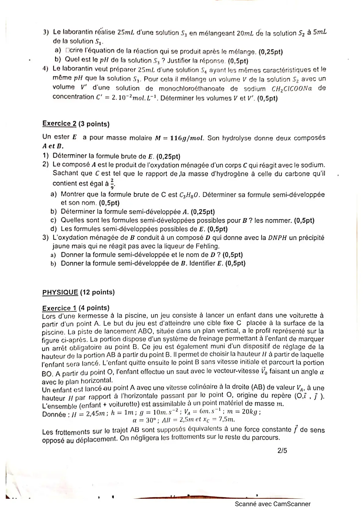 Page 2 — Bac blanc horizon 