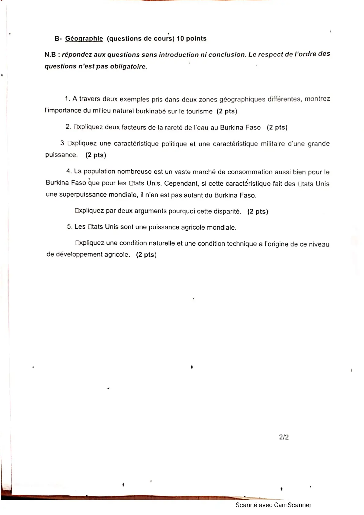 Page 7 — Bac blanc horizon 