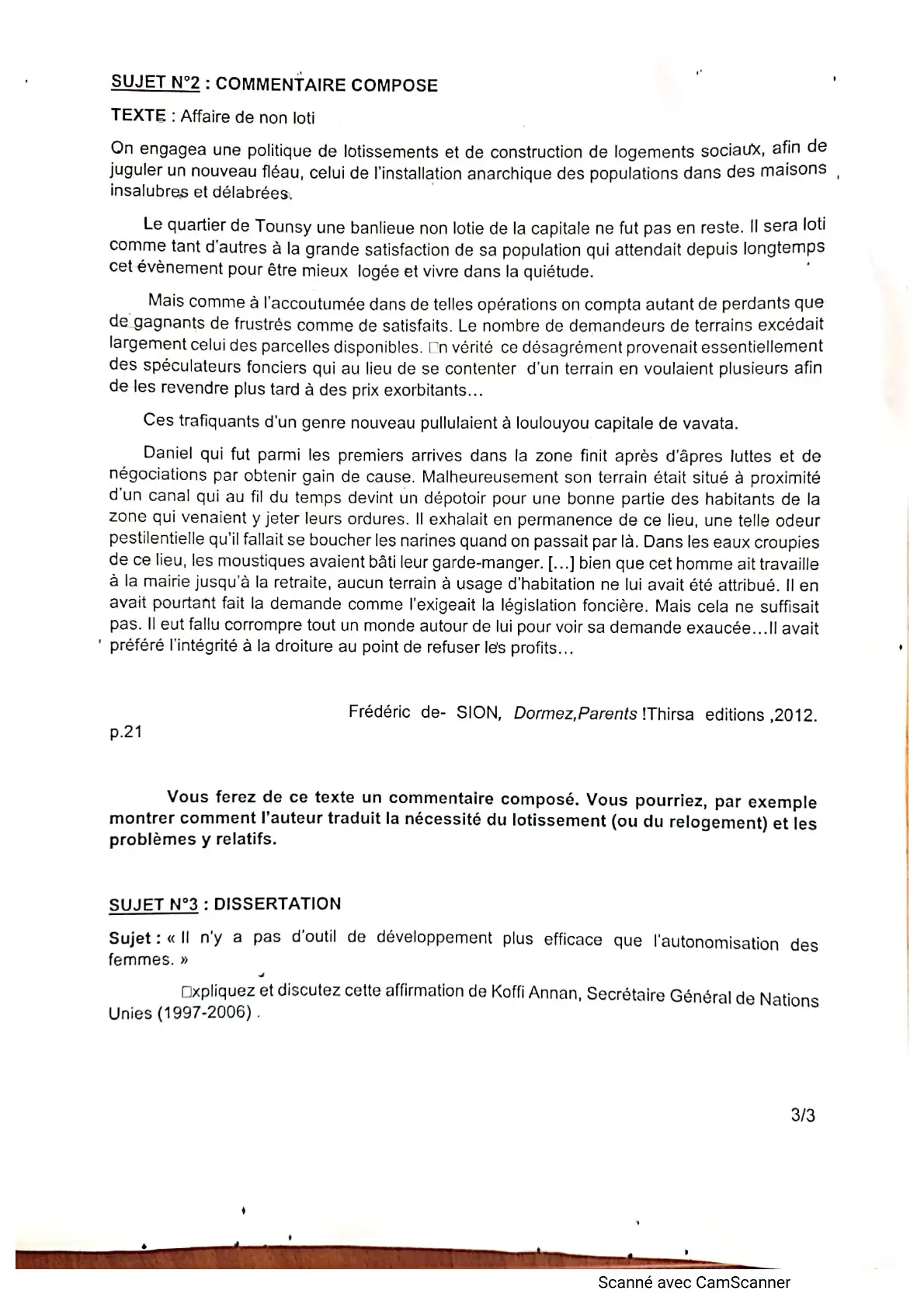 Page 21 — Bac blanc horizon 