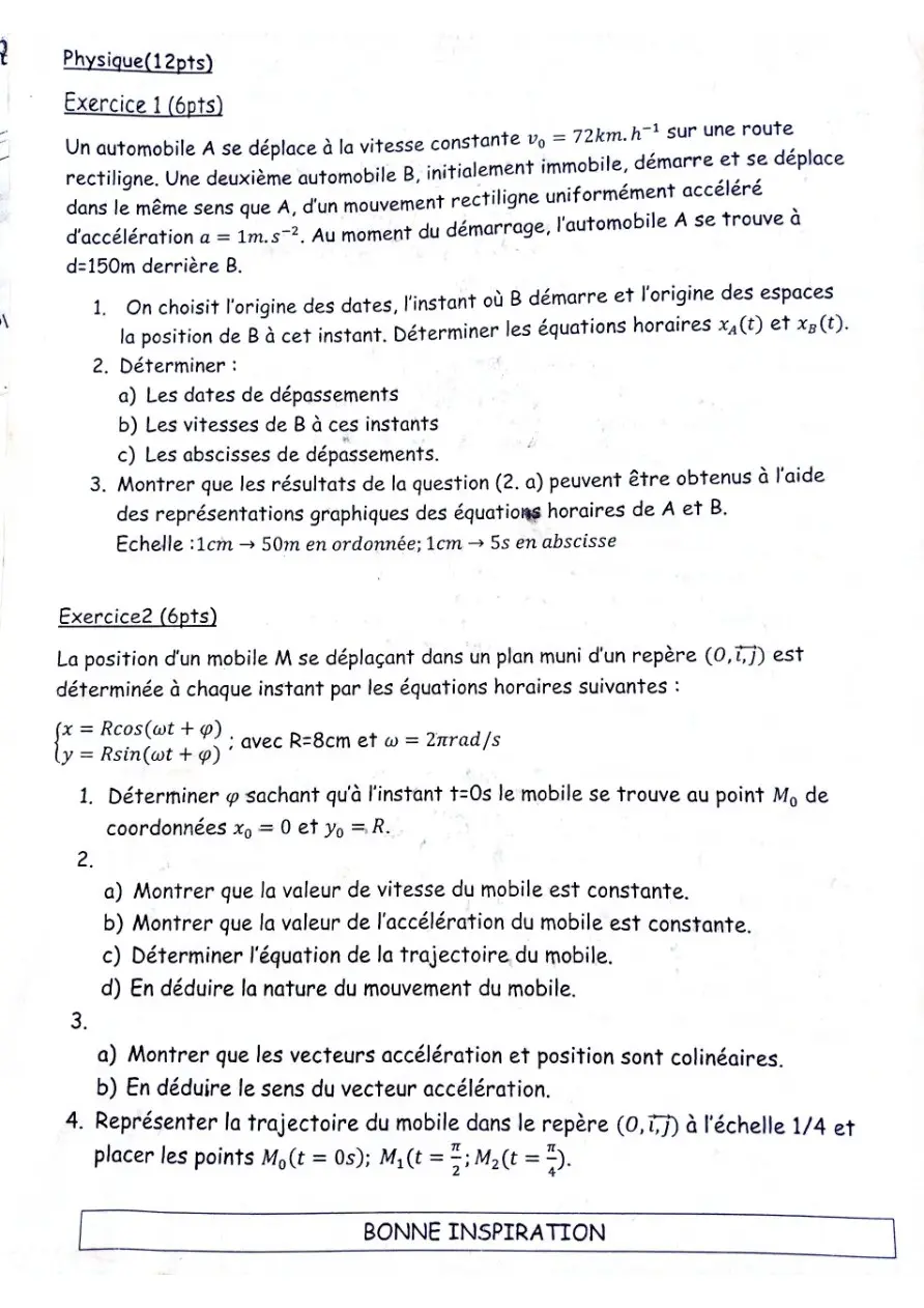 Page 2 — Sujets de PC
