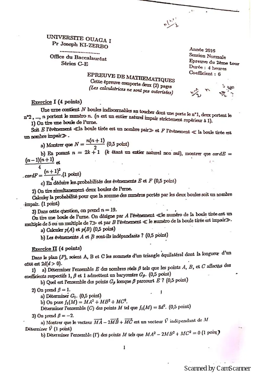 Page 7 — Recueille de sujet bac math c-d