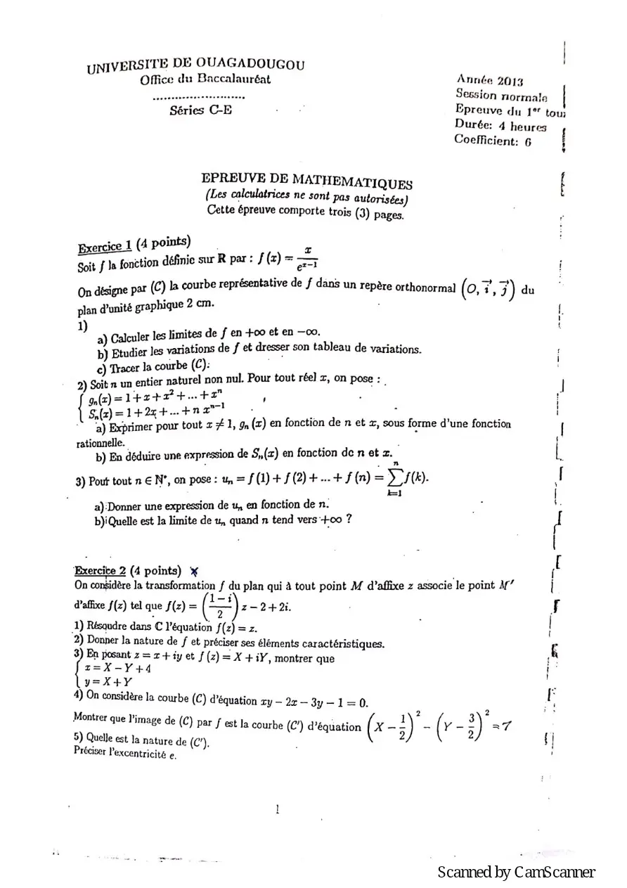 Page 16 — Recueille de sujet bac math c-d