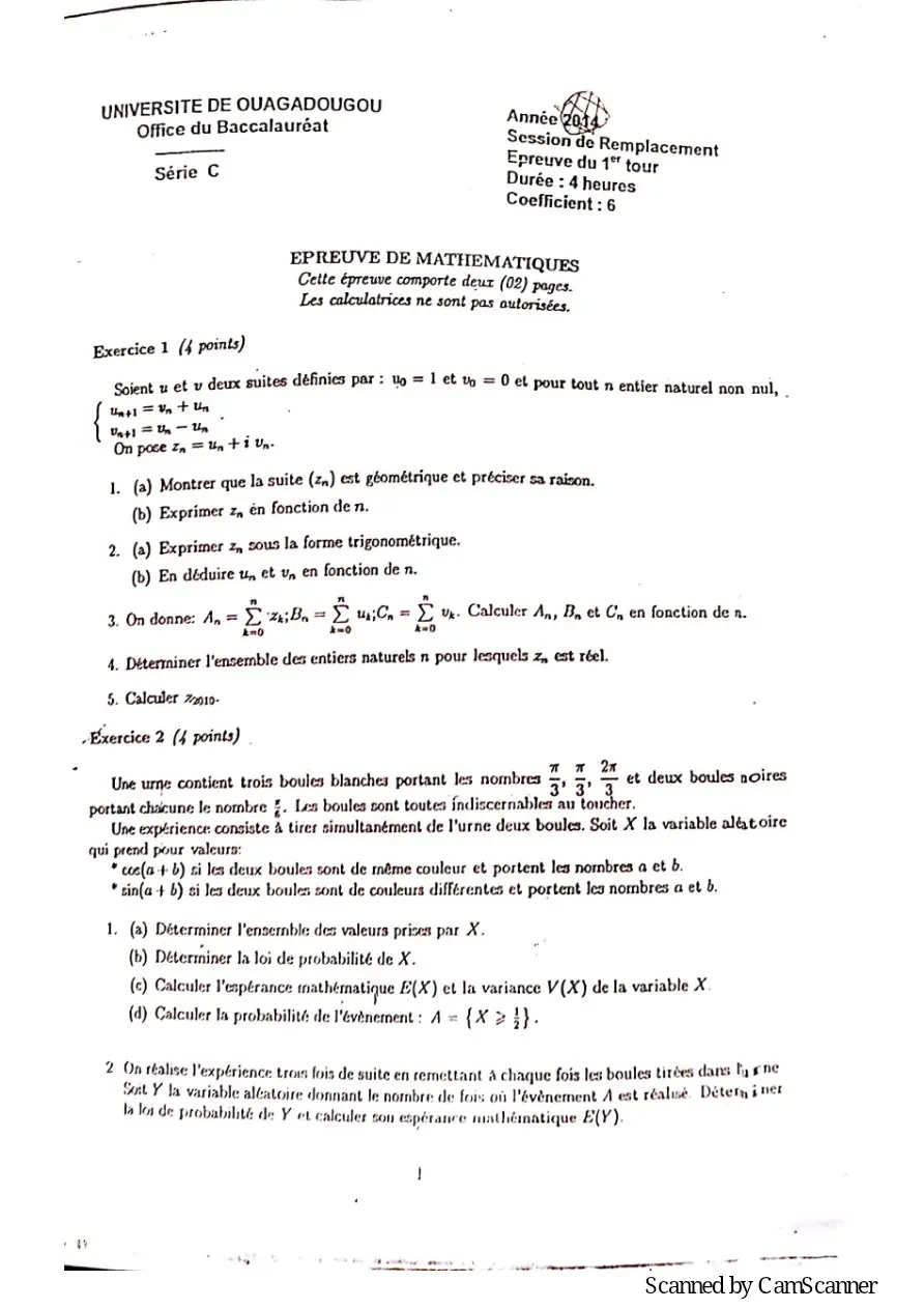 Page 18 — Recueille de sujet bac math c-d