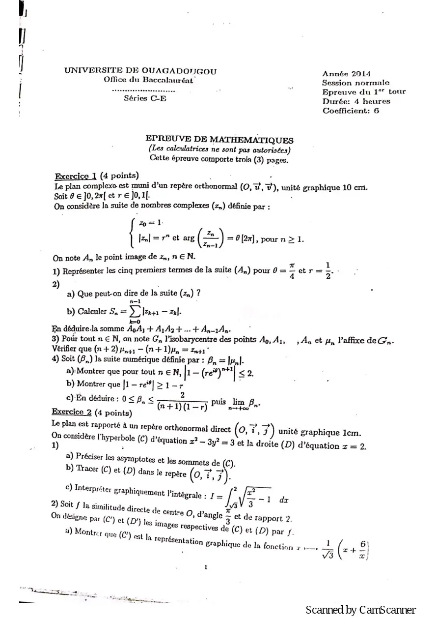 Page 20 — Recueille de sujet bac math c-d