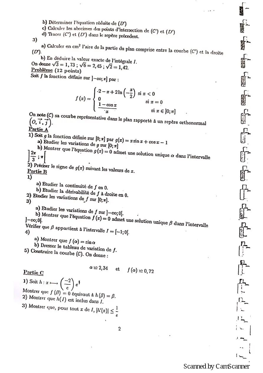 Page 21 — Recueille de sujet bac math c-d