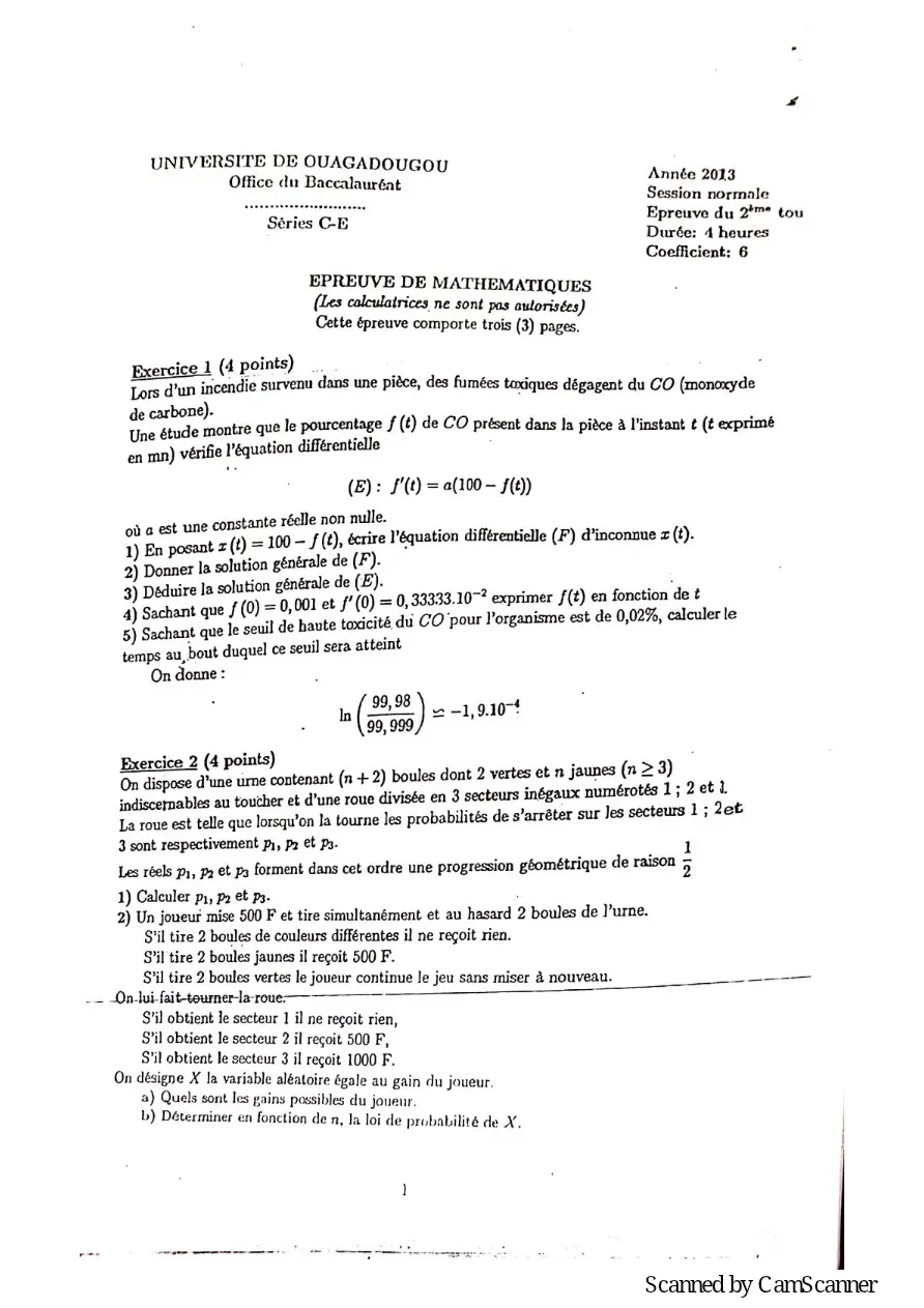 Page 23 — Recueille de sujet bac math c-d