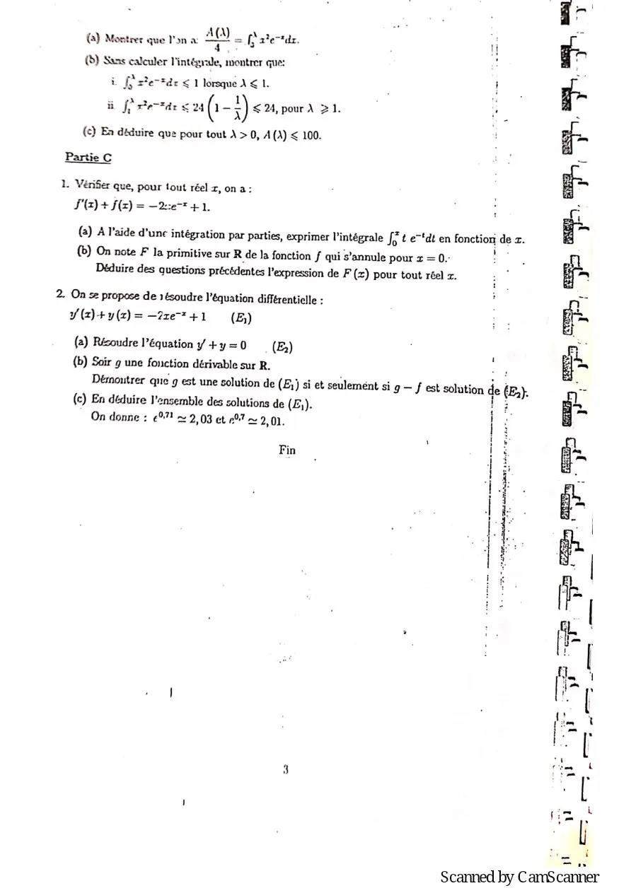 Page 40 — Recueille de sujet bac math c-d