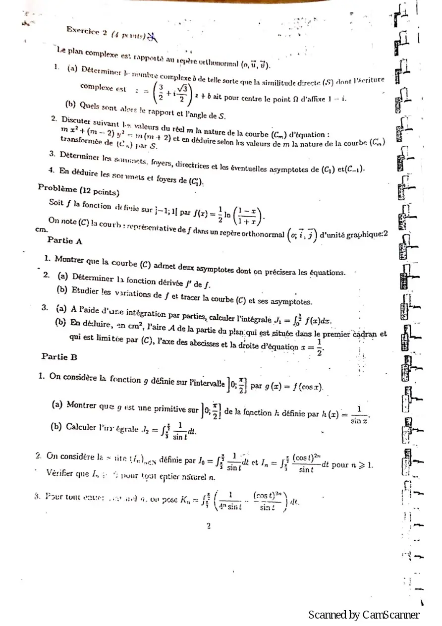 Page 42 — Recueille de sujet bac math c-d