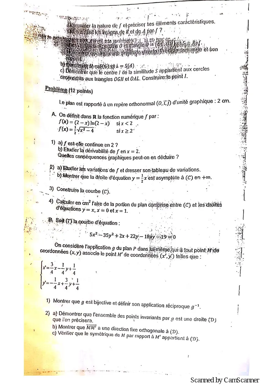 Page 45 — Recueille de sujet bac math c-d
