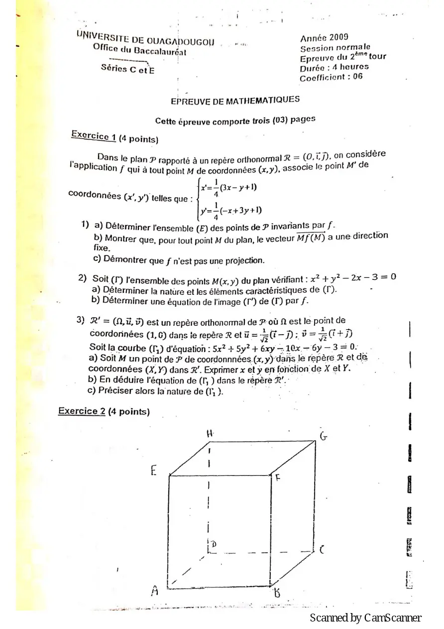 Page 47 — Recueille de sujet bac math c-d