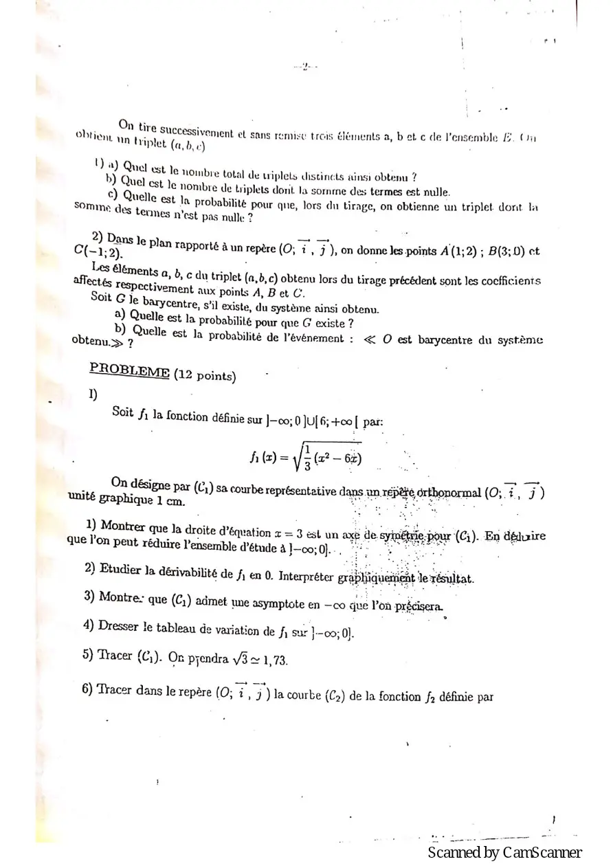 Page 55 — Recueille de sujet bac math c-d