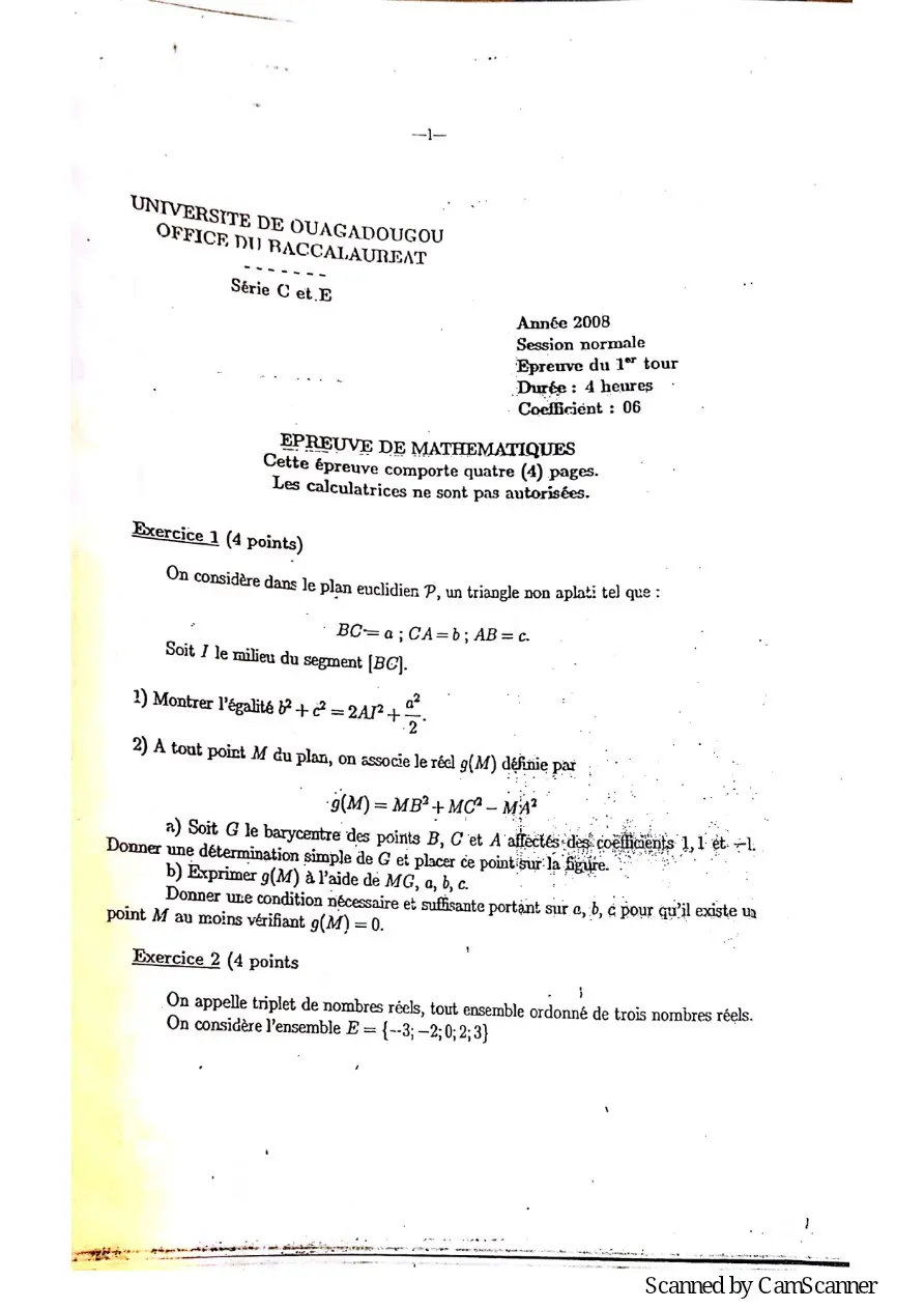 Page 60 — Recueille de sujet bac math c-d