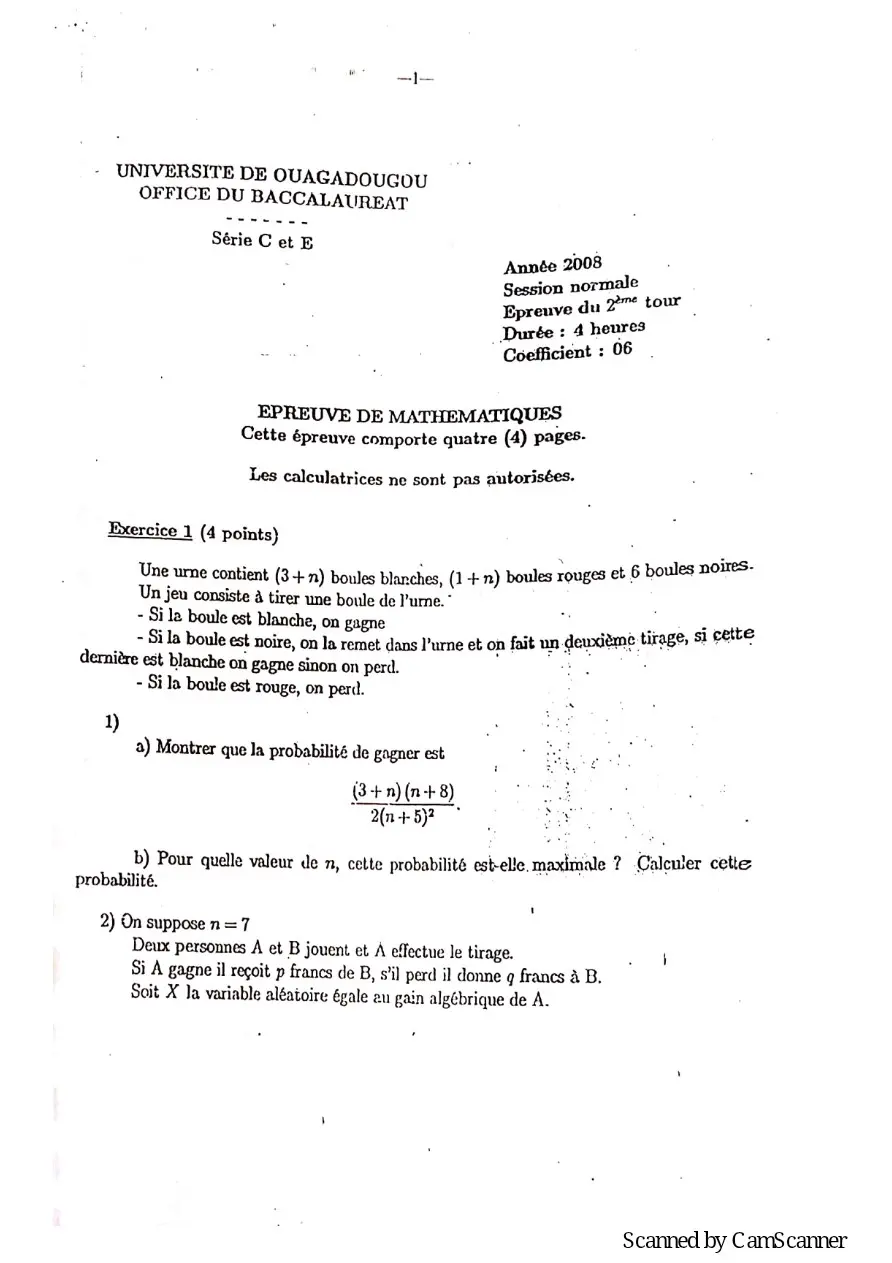 Page 64 — Recueille de sujet bac math c-d