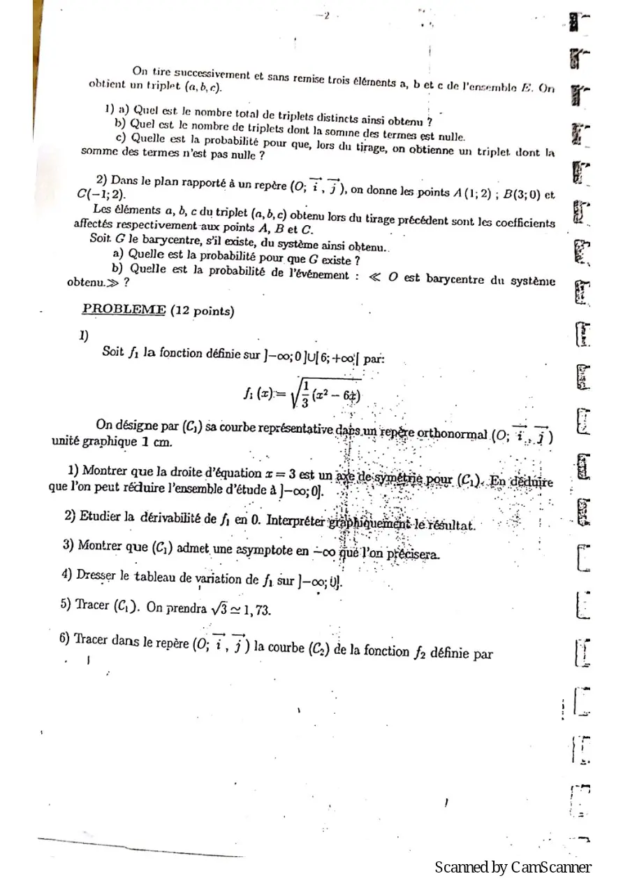Page 61 — Recueille de sujet bac math c-d