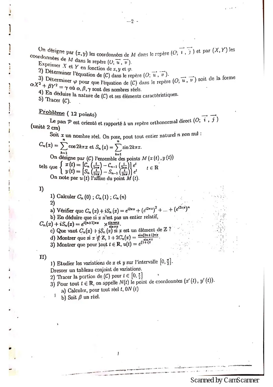 Page 78 — Recueille de sujet bac math c-d