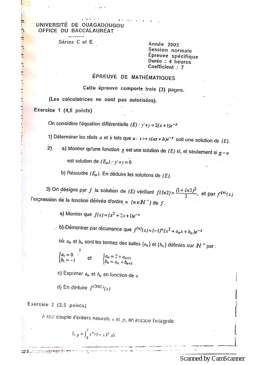 Page 93 — Recueille de sujet bac math c-d
