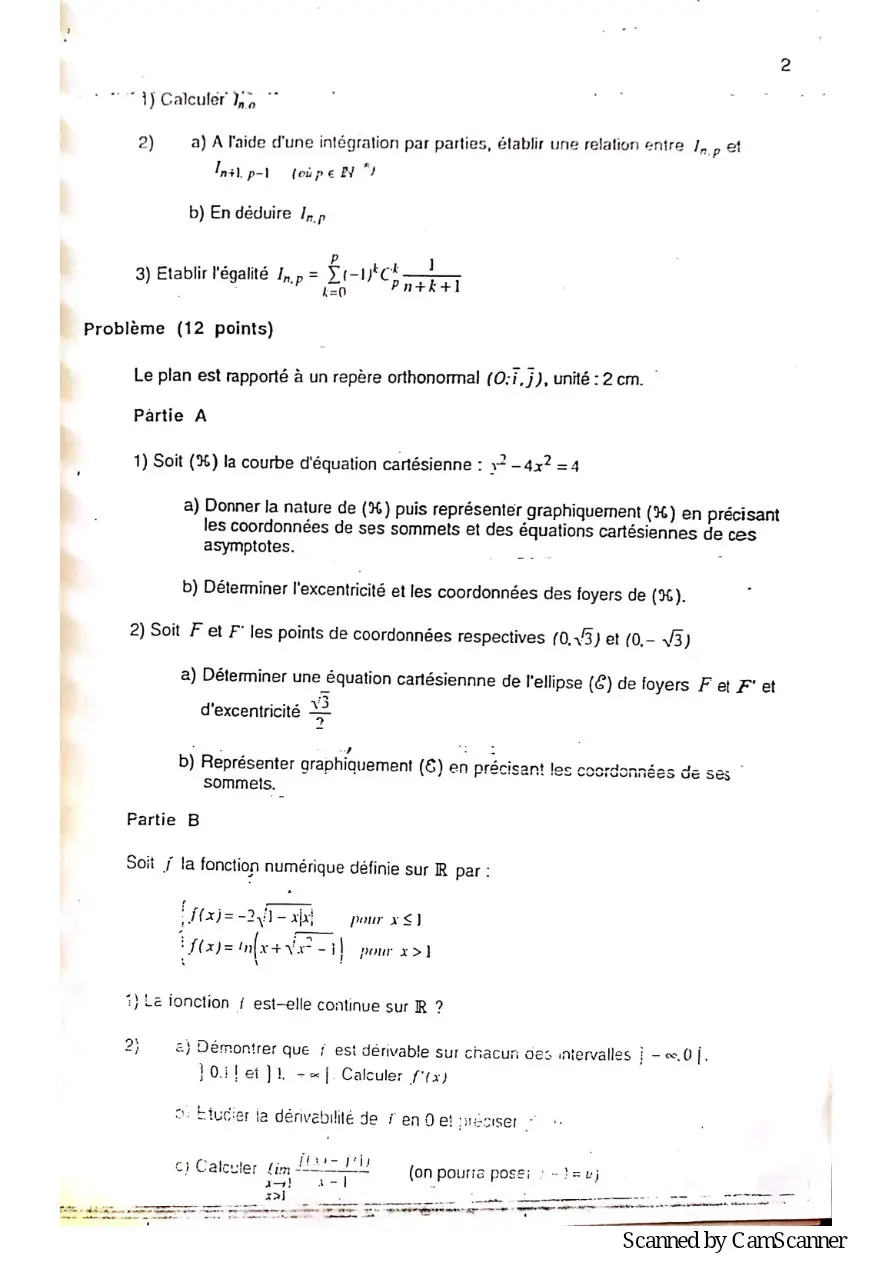 Page 94 — Recueille de sujet bac math c-d