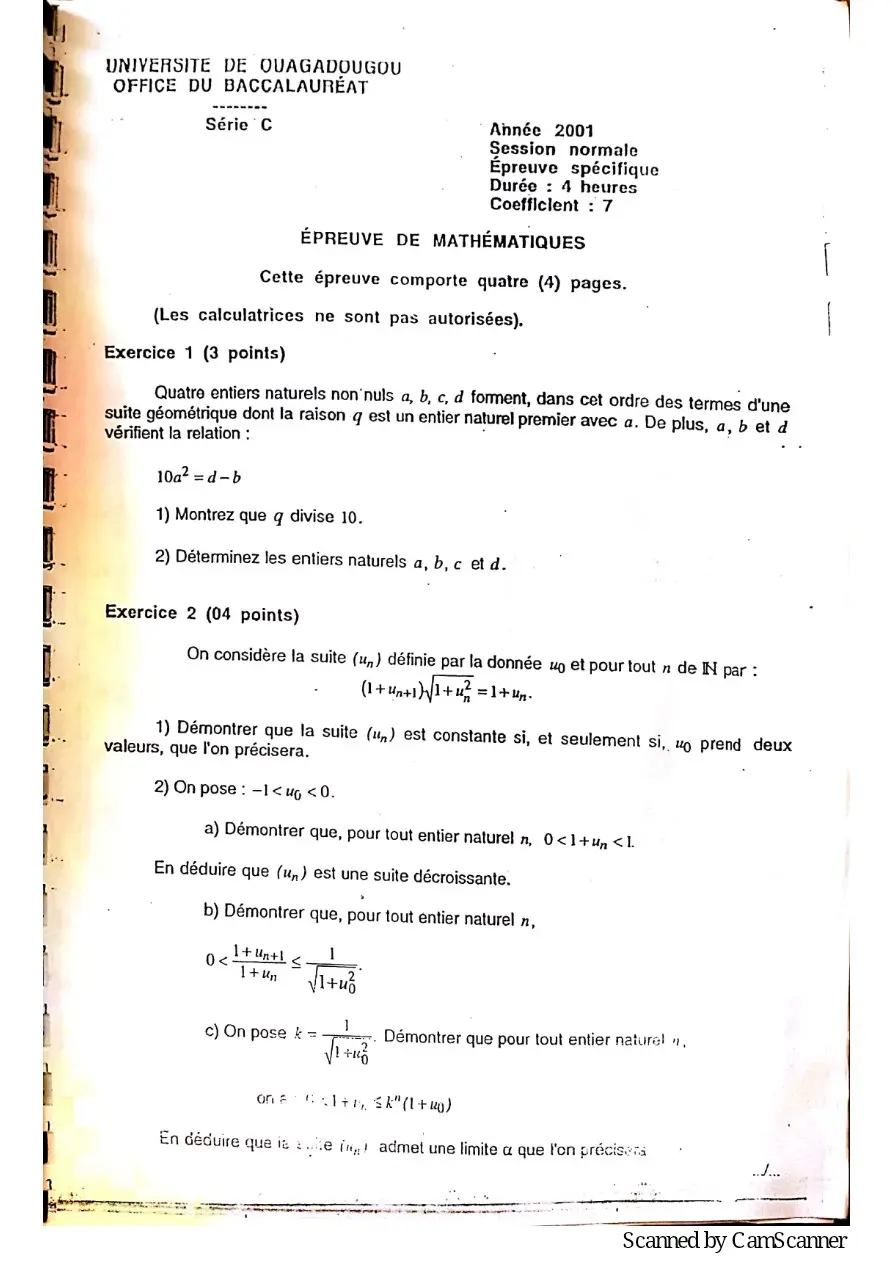 Page 96 — Recueille de sujet bac math c-d