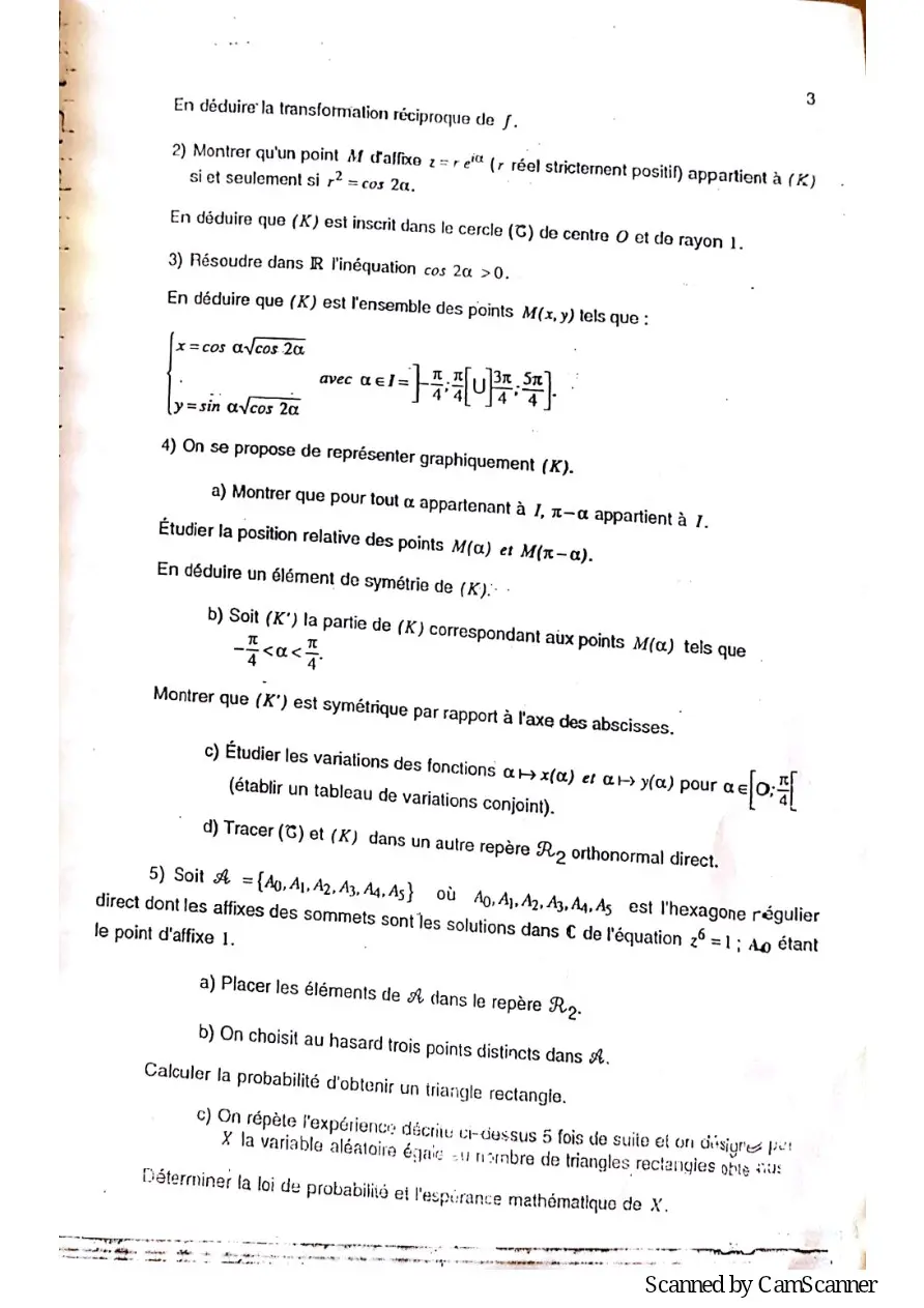 Page 98 — Recueille de sujet bac math c-d