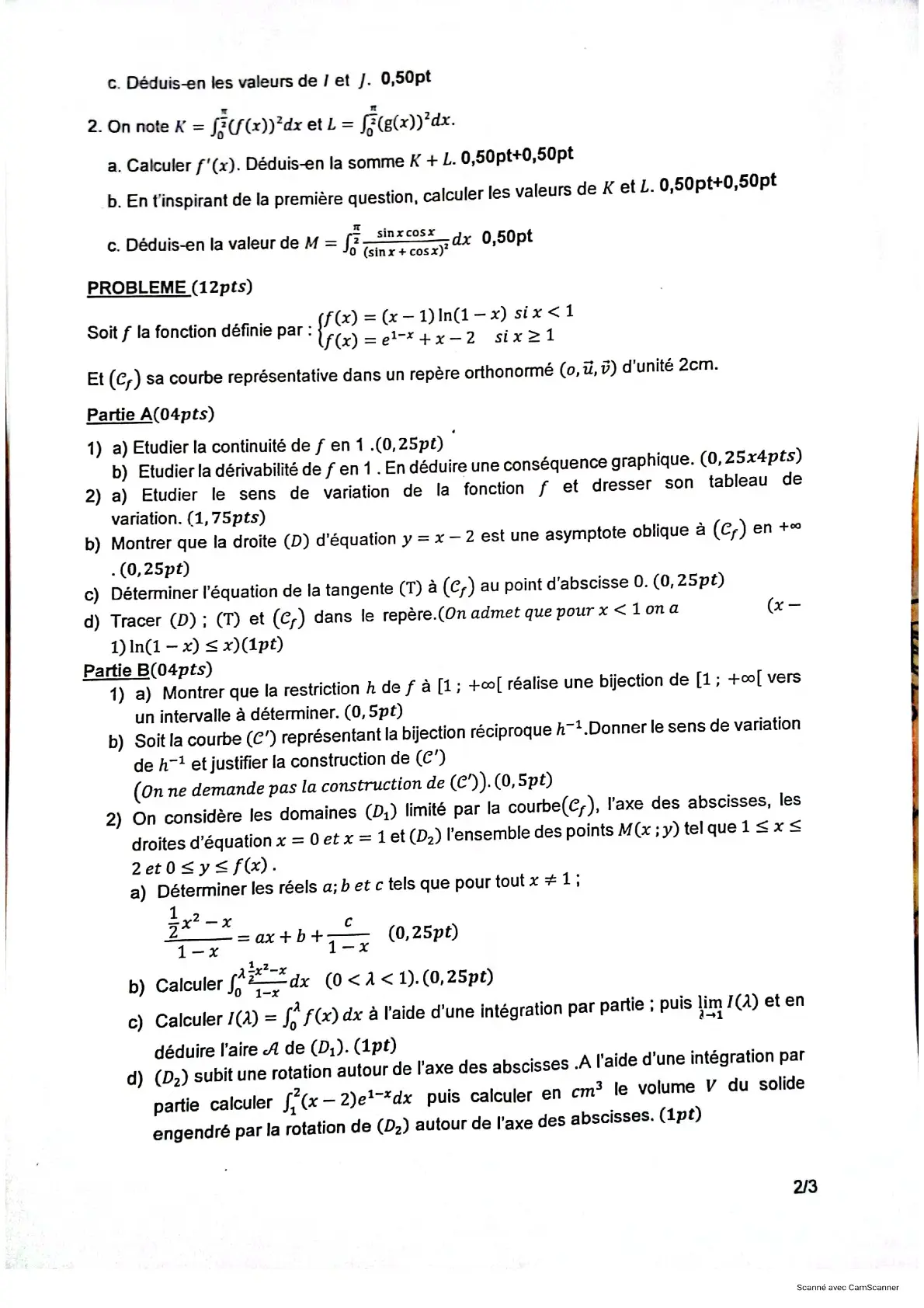Page 9 — Bac blanc PMK 
