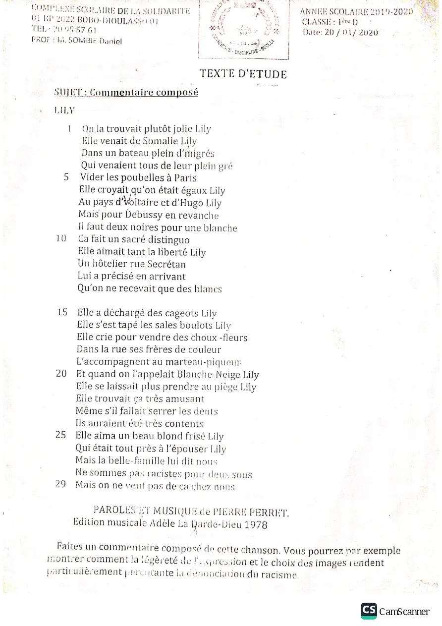 Page 11 — Devoir français 