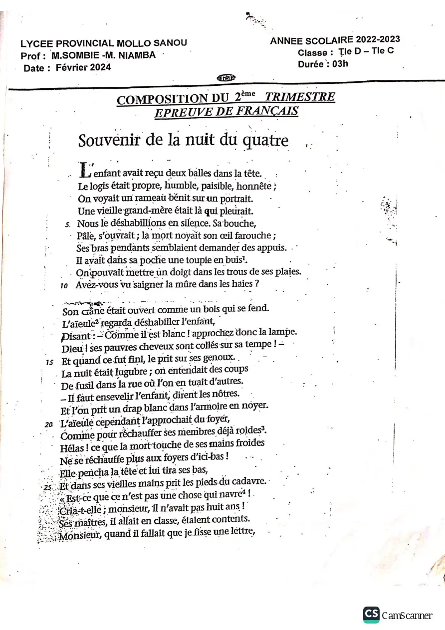 Page 12 — Devoir français 