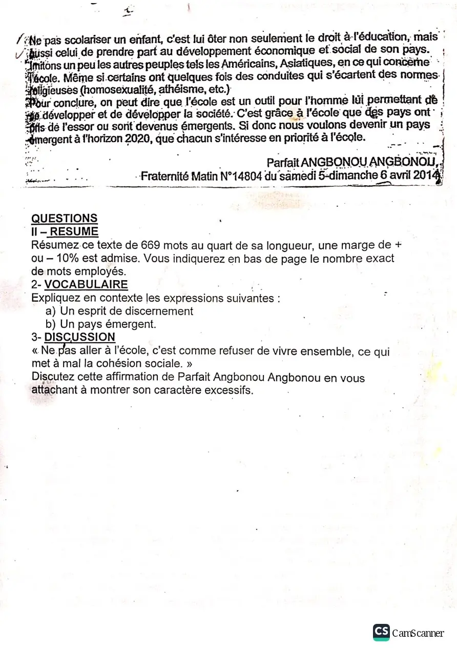 Page 15 — Devoir français 