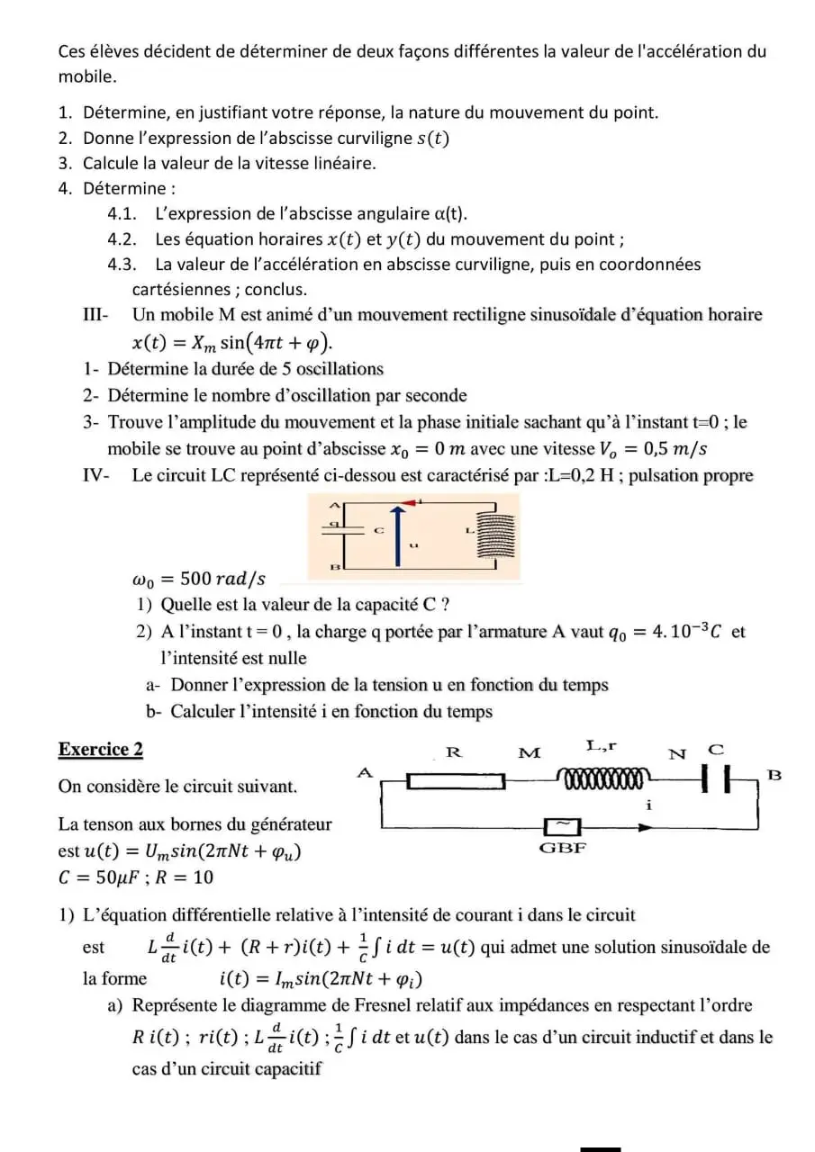 Page 4 — Sujet d'un devoir pc 3e trimestre 