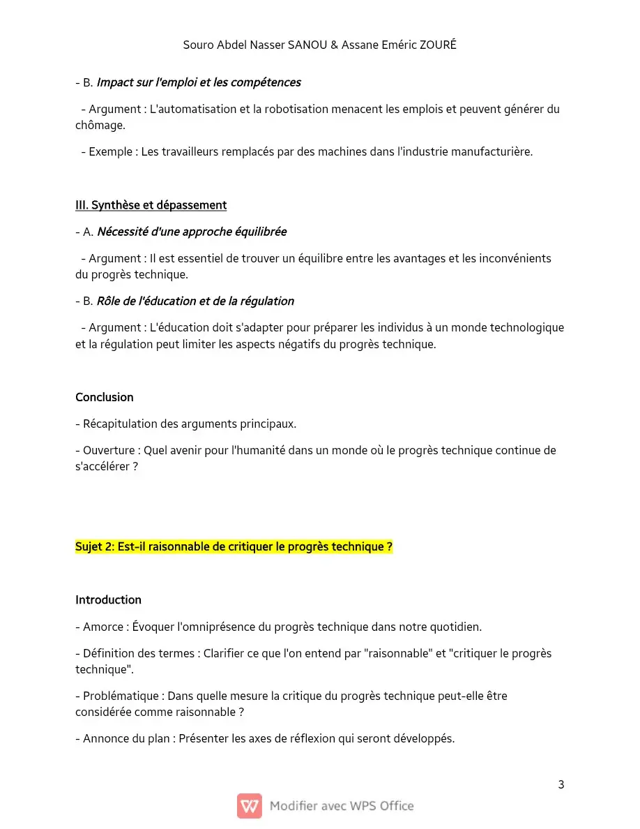 Page 3 — Sujets de dissertation de philosophie
