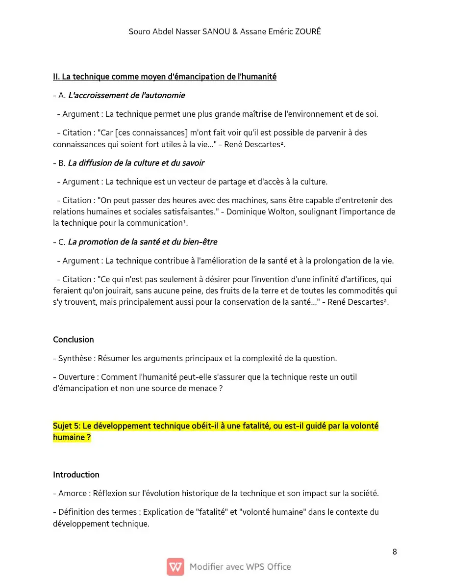 Page 8 — Sujets de dissertation de philosophie
