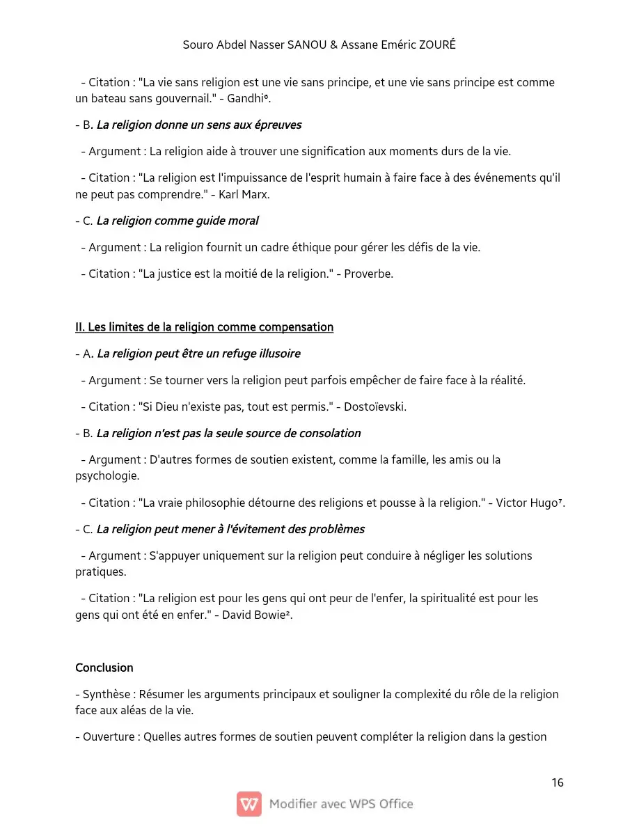 Page 16 — Sujets de dissertation de philosophie