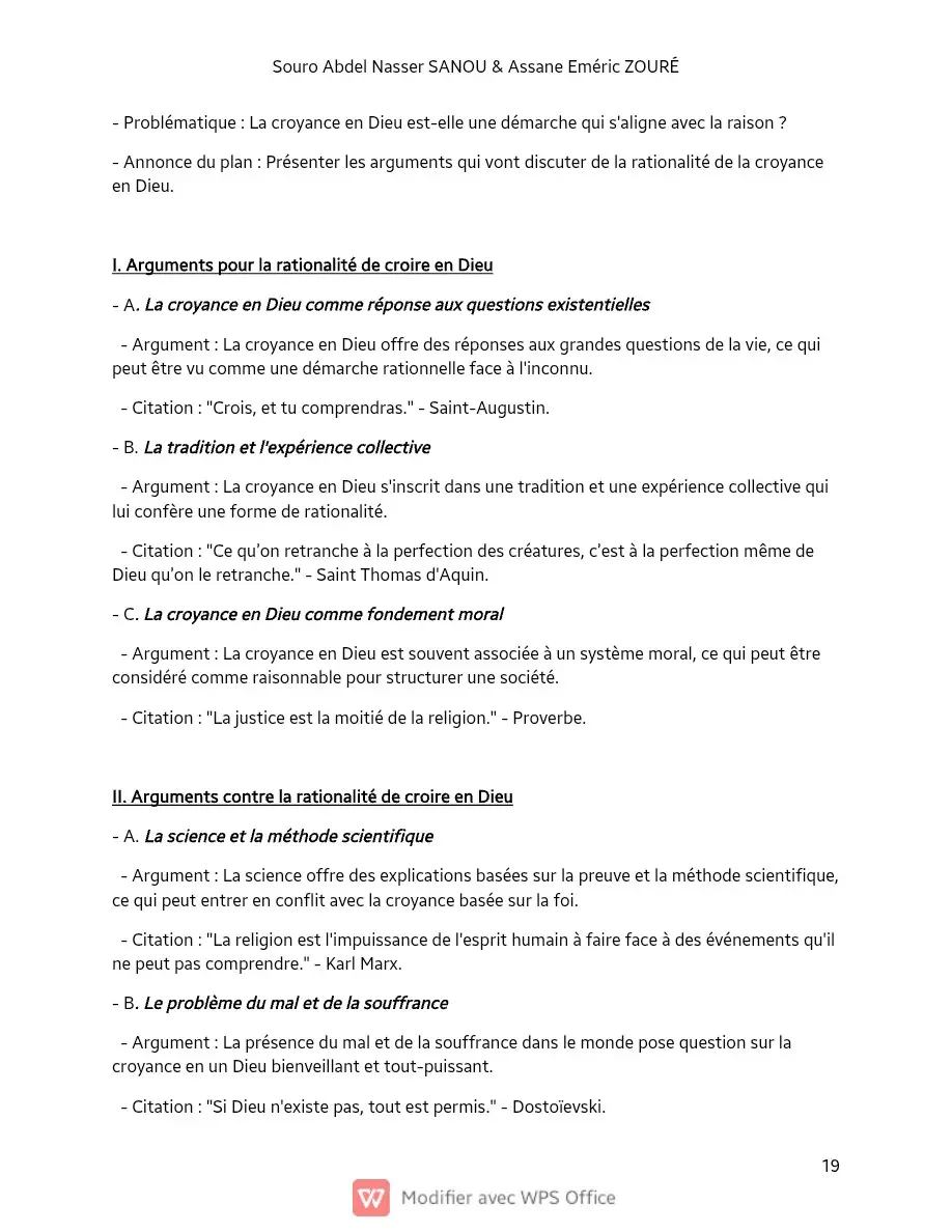 Page 19 — Sujets de dissertation de philosophie