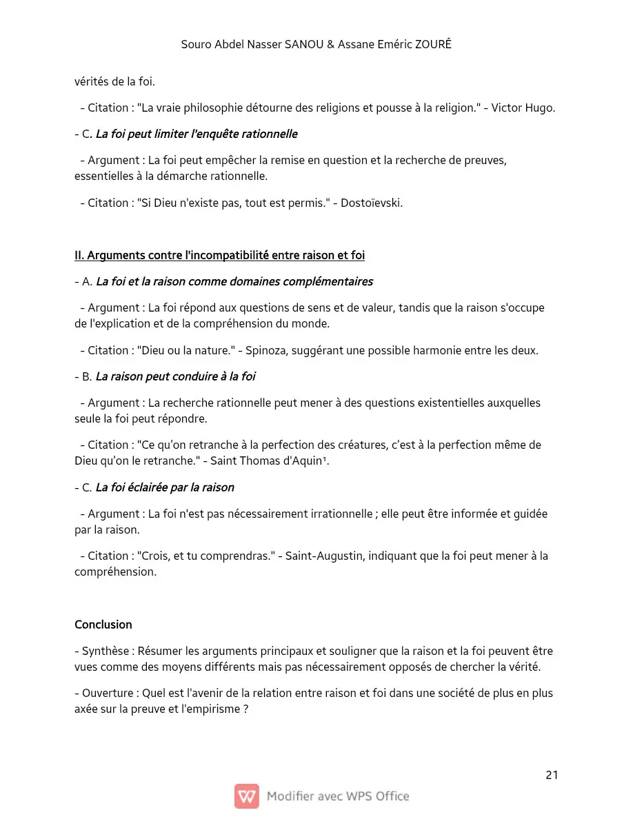 Page 21 — Sujets de dissertation de philosophie