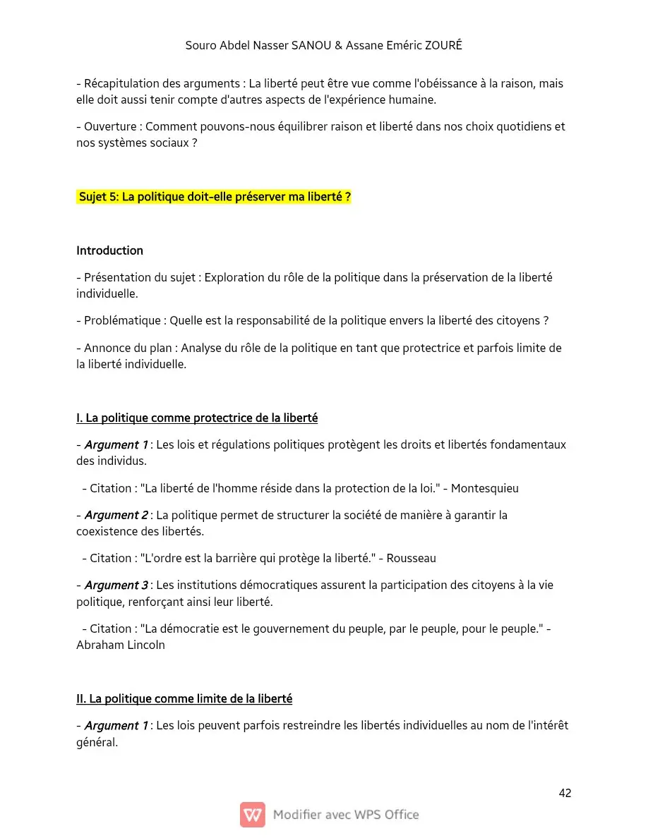 Page 42 — Sujets de dissertation de philosophie