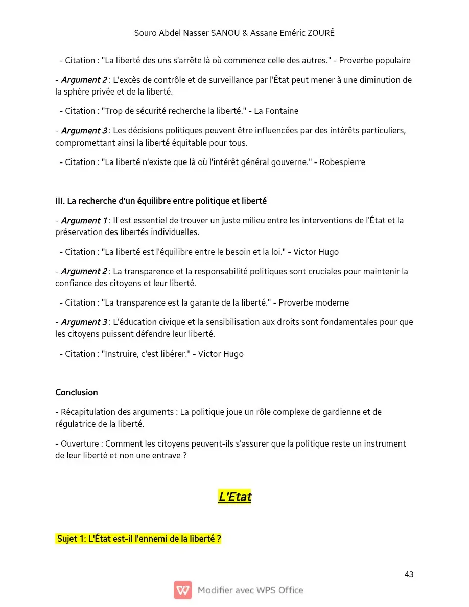 Page 43 — Sujets de dissertation de philosophie