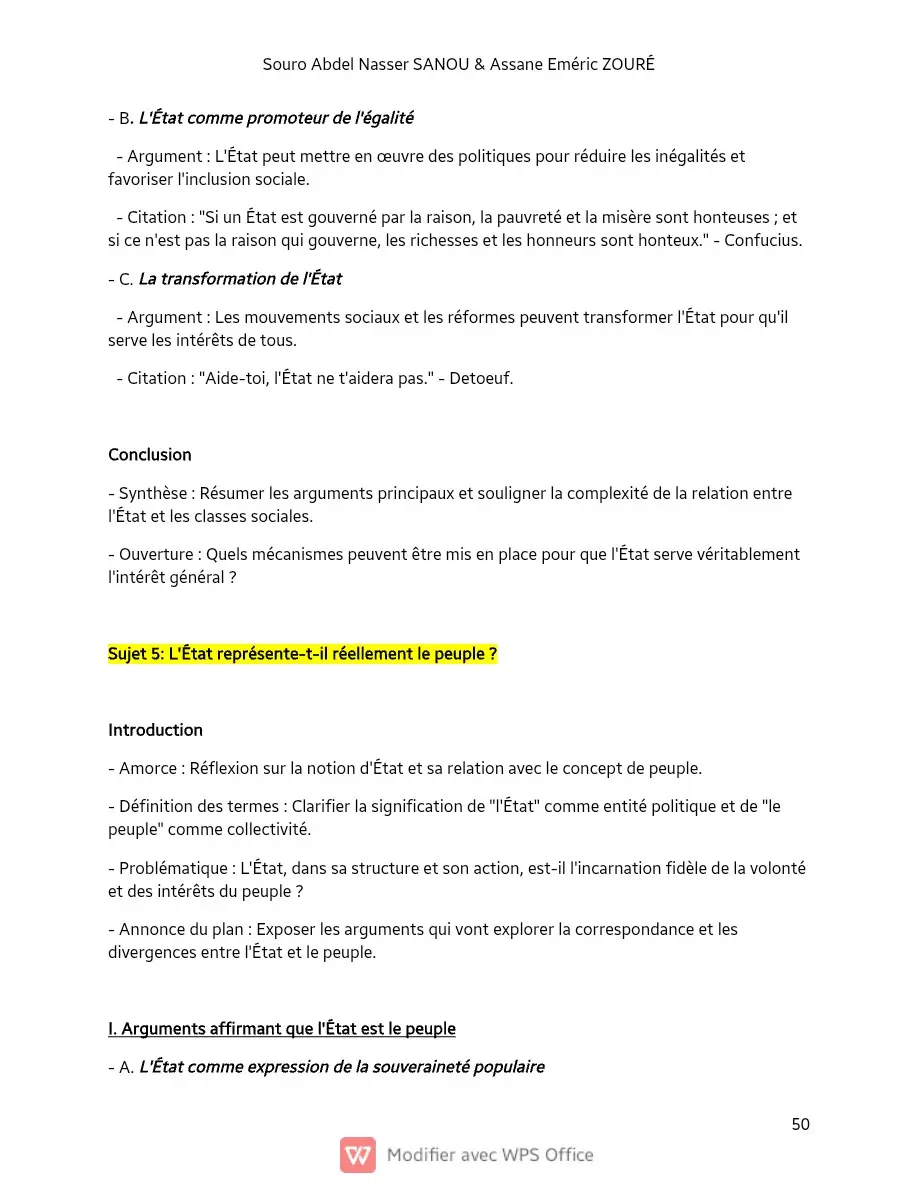 Page 50 — Sujets de dissertation de philosophie