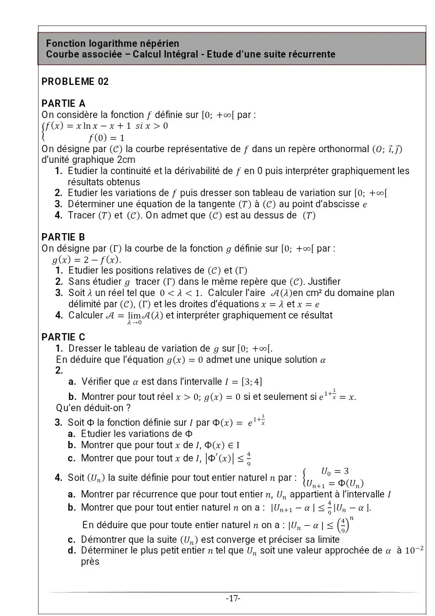 Page 2 — Recueil d'exercice de math