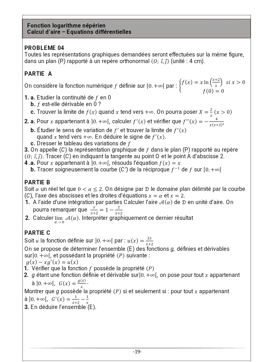 Page 4 — Recueil d'exercice de math