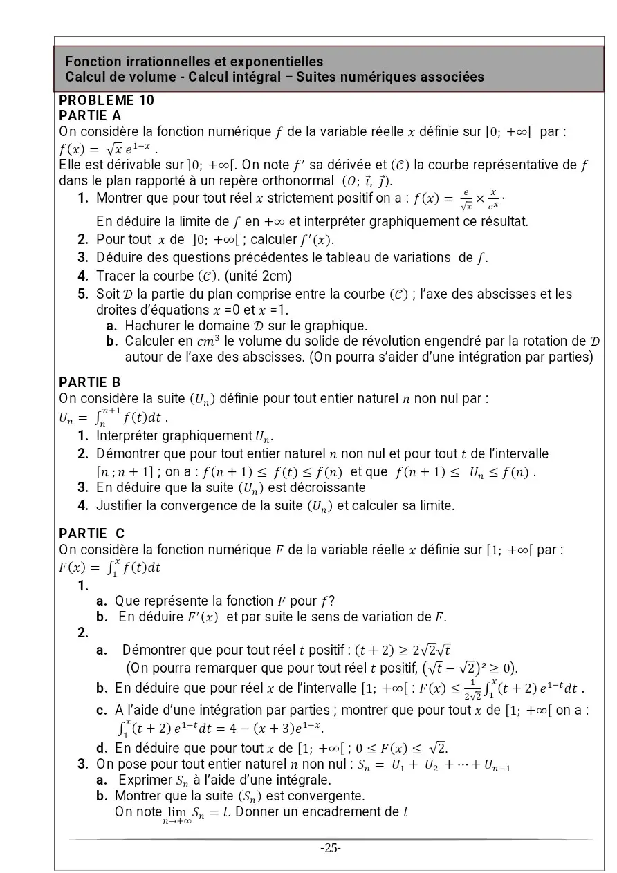 Page 10 — Recueil d'exercice de math