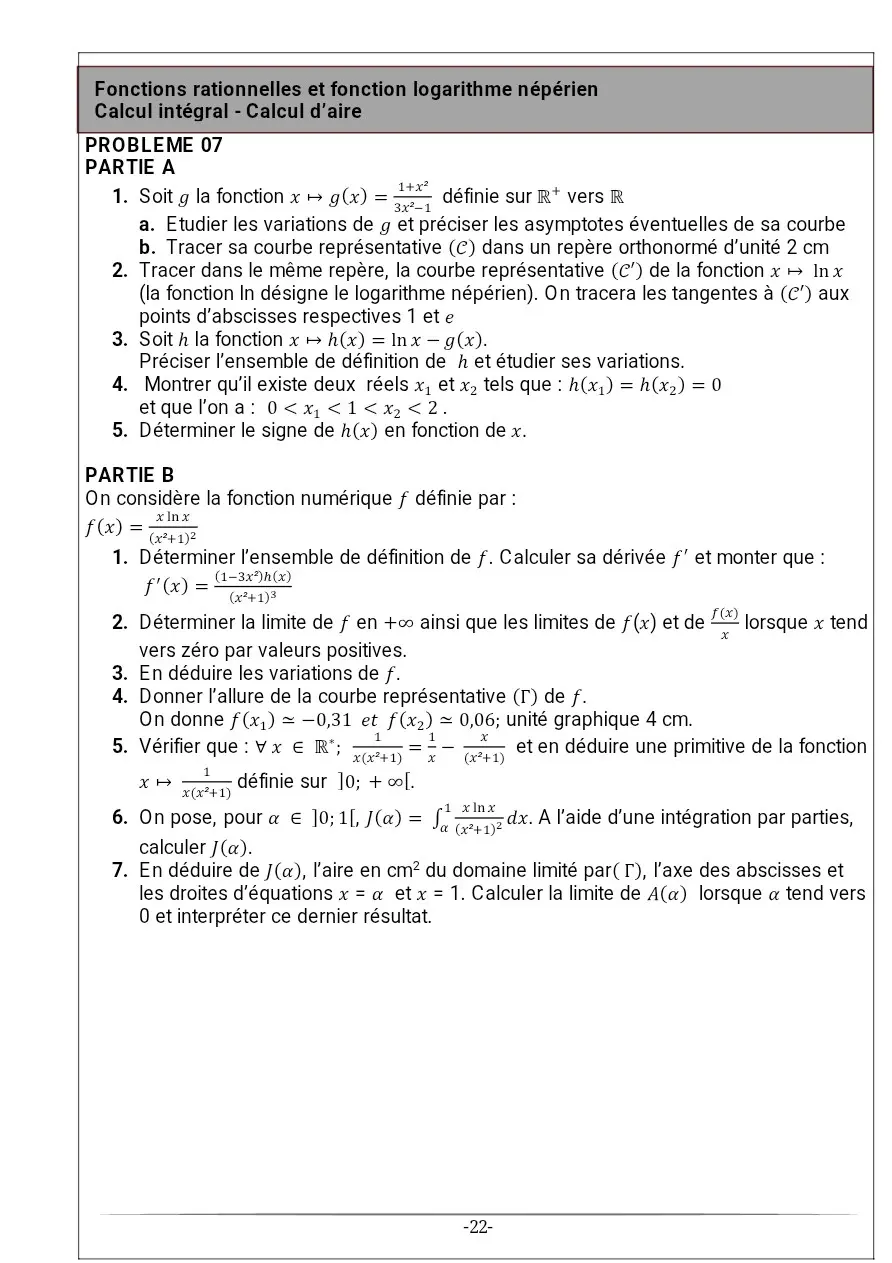 Page 7 — Recueil d'exercice de math