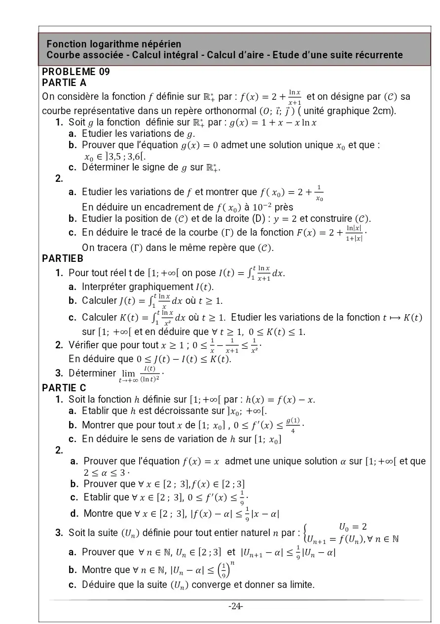 Page 9 — Recueil d'exercice de math