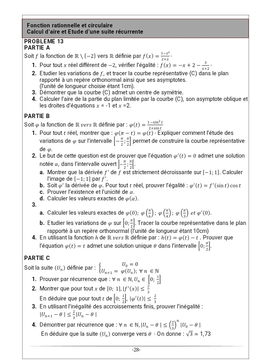 Page 13 — Recueil d'exercice de math
